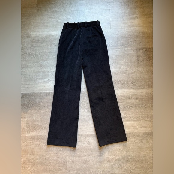 COS Corduroy Wide Leg High Rise Black Cotton Pants  Size 4 - Picture 7 of 7